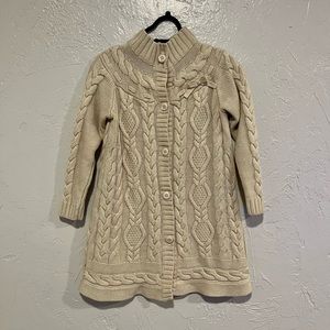 Janie and Jack Girls Cable Knit Button Up Sweater